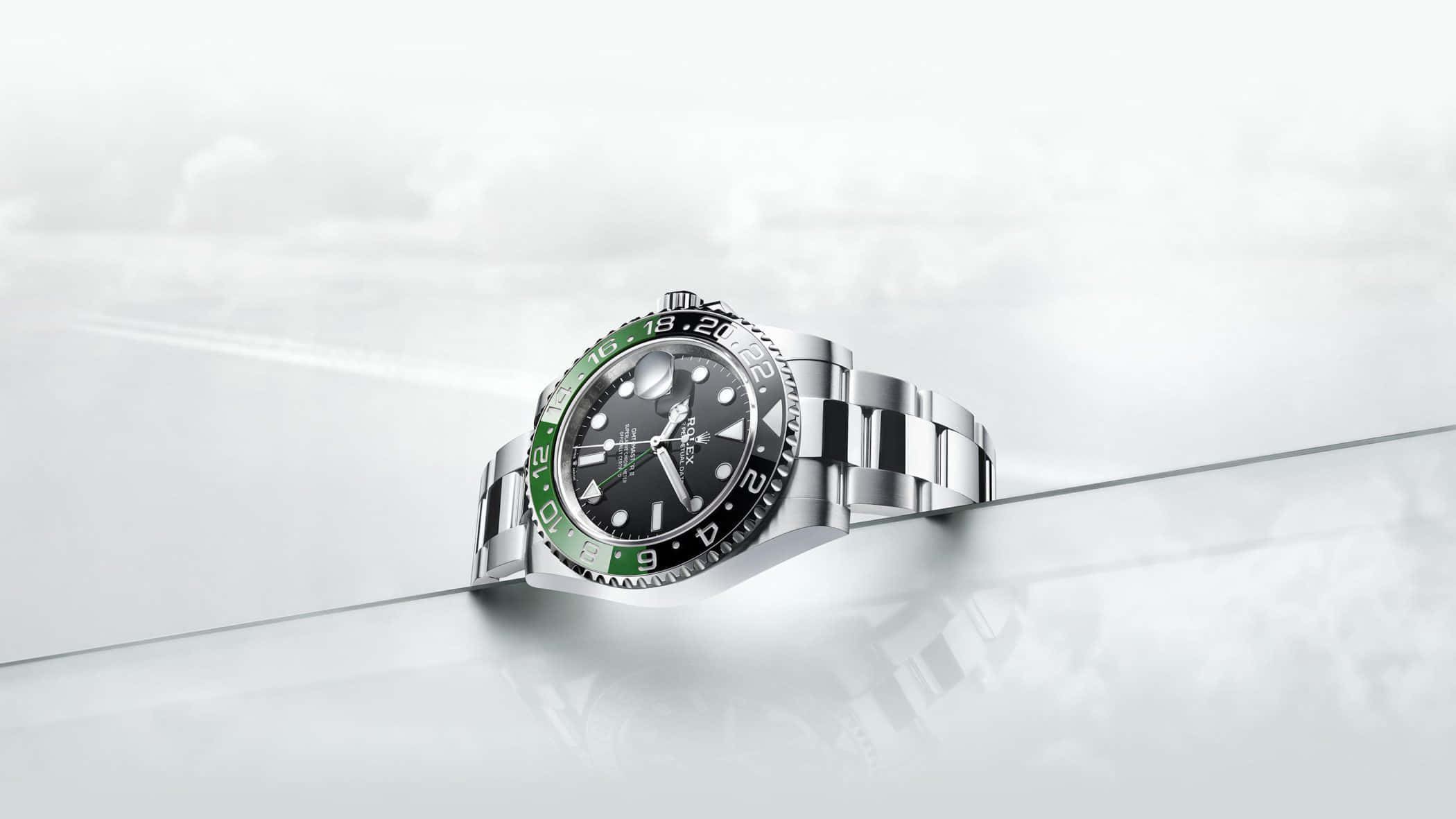 A collection of luxurious Rolex watches on display