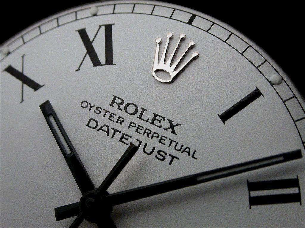 Logo Rolex Su Orologio Oyster Perpetual Sfondo