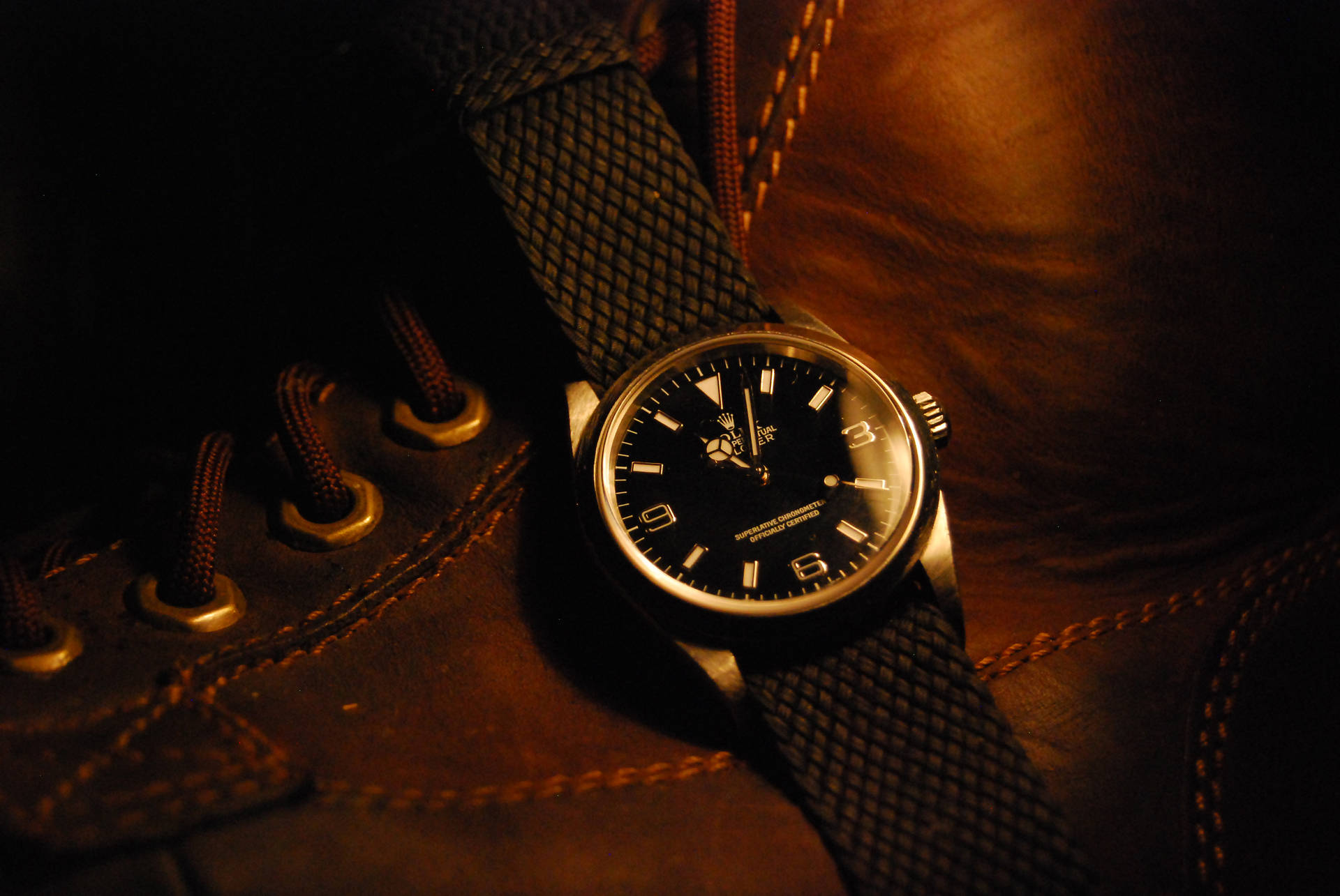 Rolex Watch And Boot Wallpaper