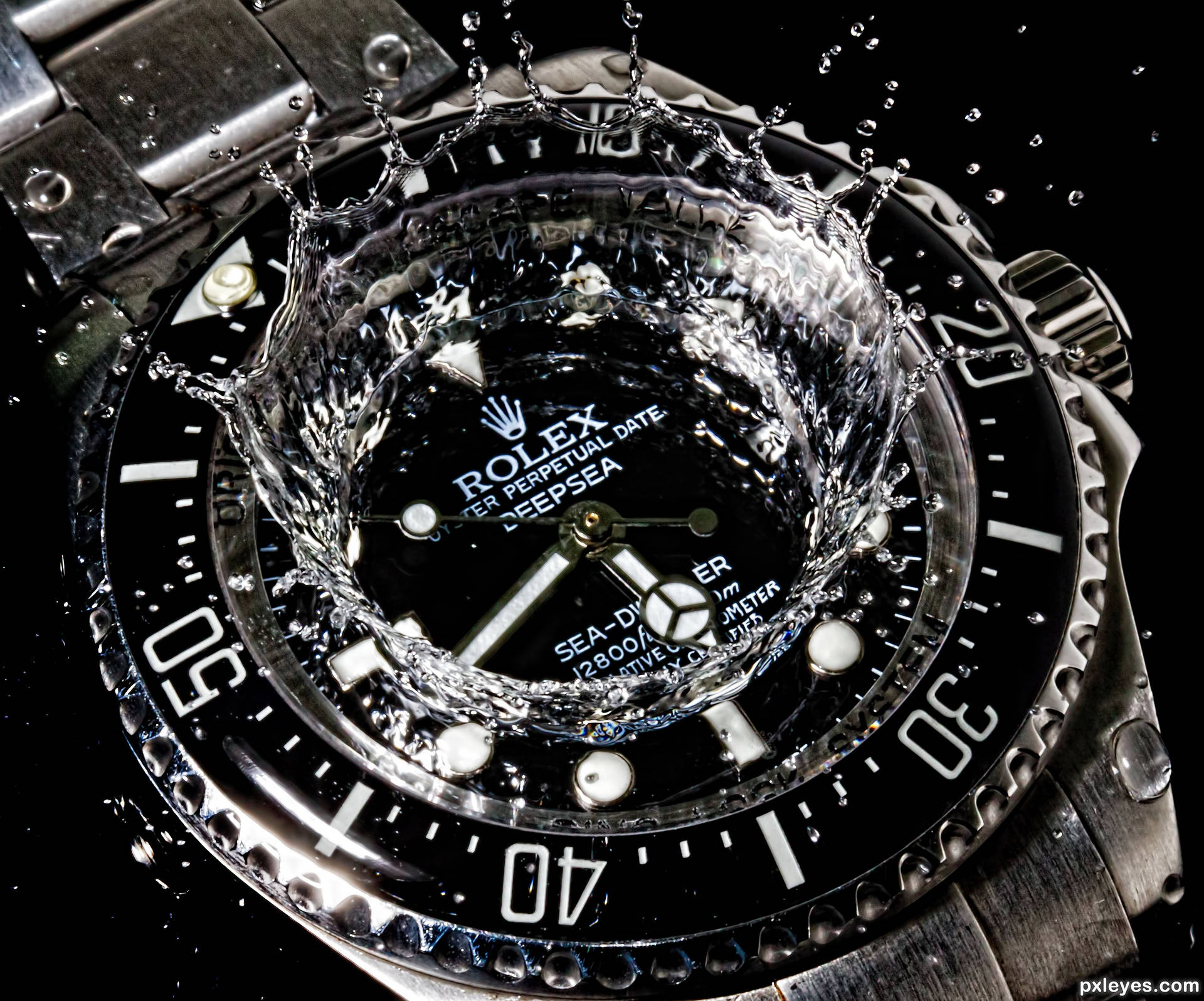 Rolex Watch Water Splash
