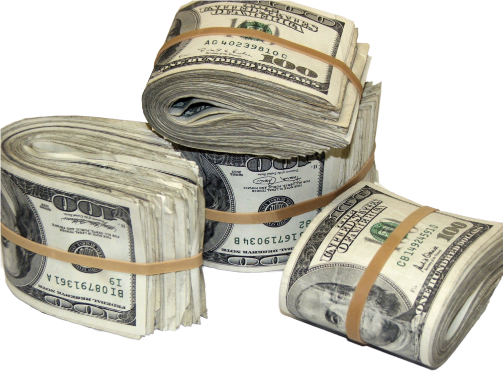 Rolled And Stacked U S Dollars PNG