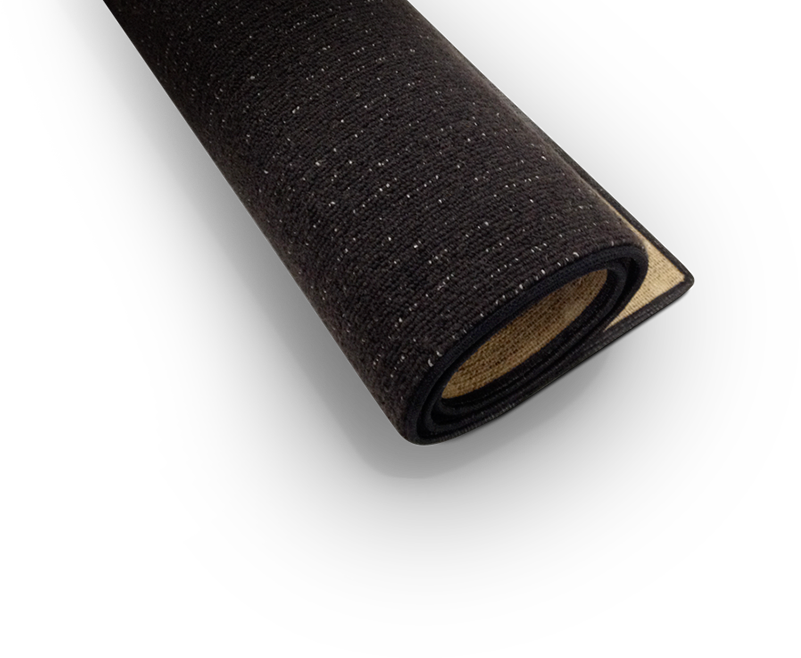 Rolled Black Carpet Texture PNG