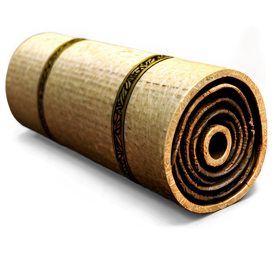 Rolled Papyrus Scroll Png 06262024 PNG