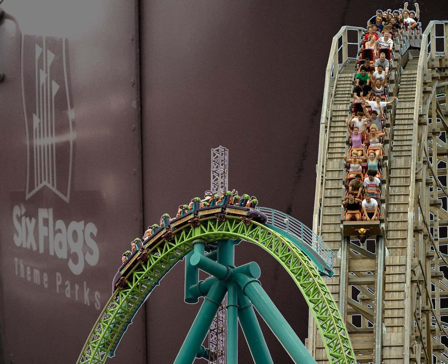 Feel the rush of excitement on a roller coaster.