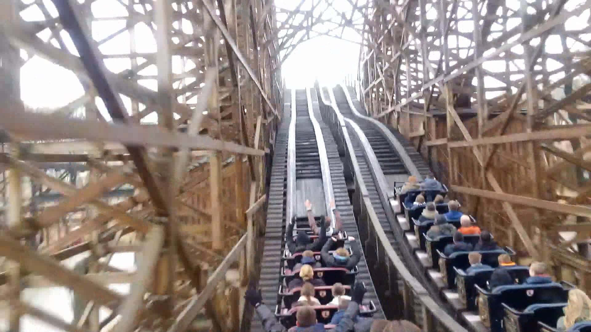 Feel the adrenaline rush of a thrilling roller coaster ride!