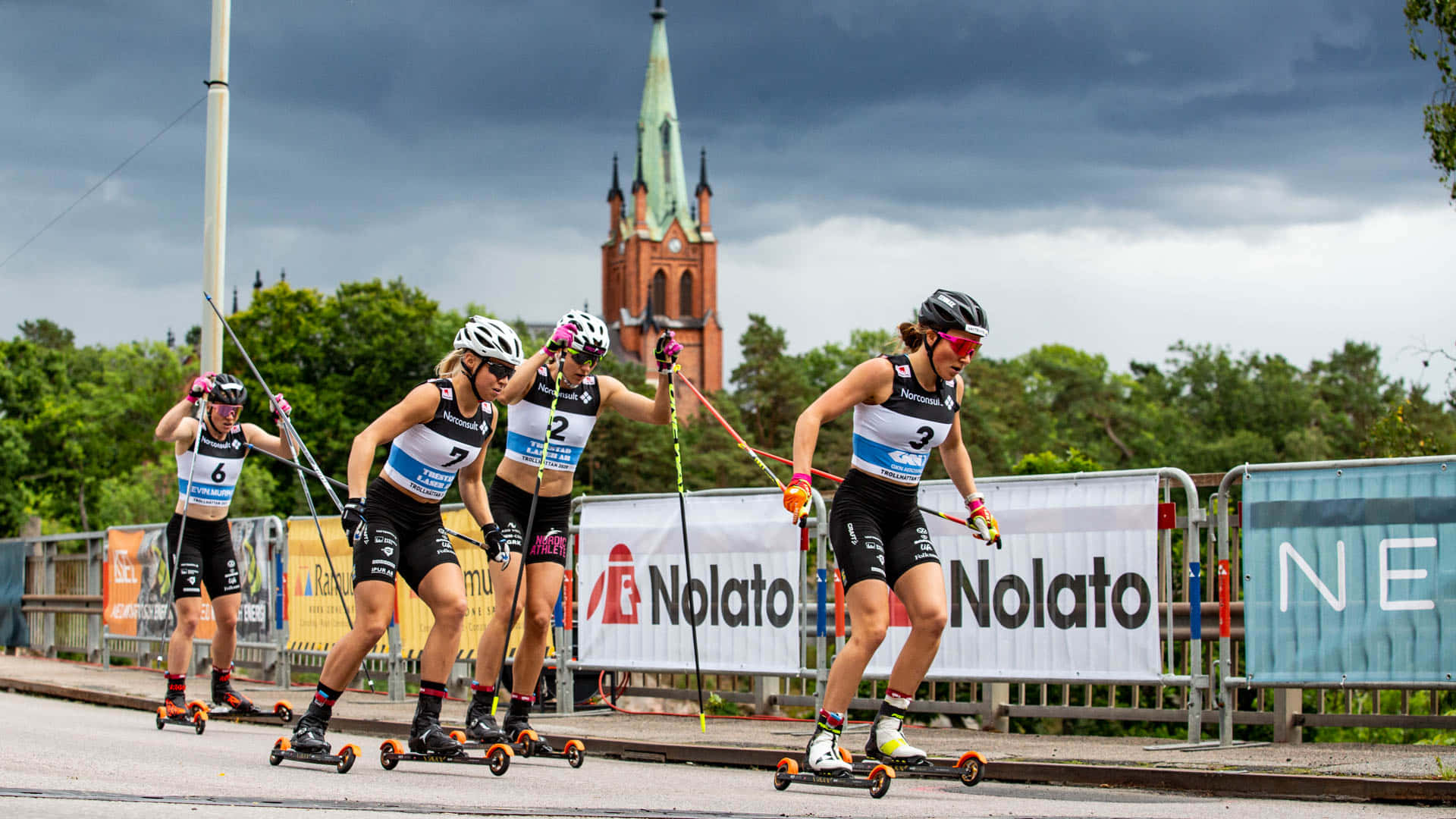 Roller Skiing Competition Trollhattan Wallpaper