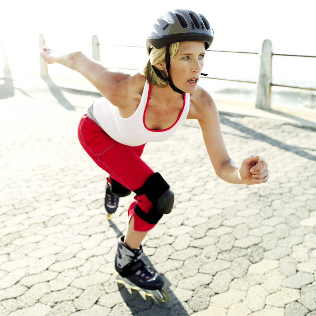 Rollerskørsel Fysisk Fitness Træning Wallpaper