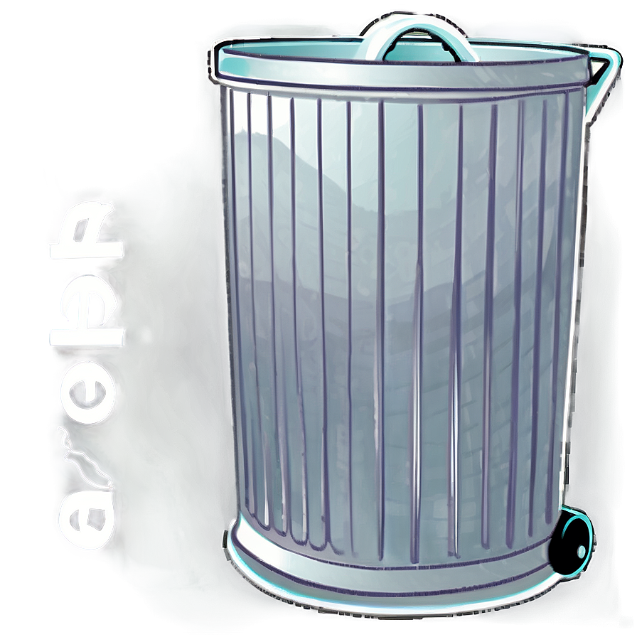 Rolling Trash Bin Outline Png 05252024 PNG