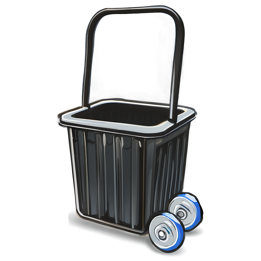 Rolling Trash Bin Outline Png Rcw2 PNG