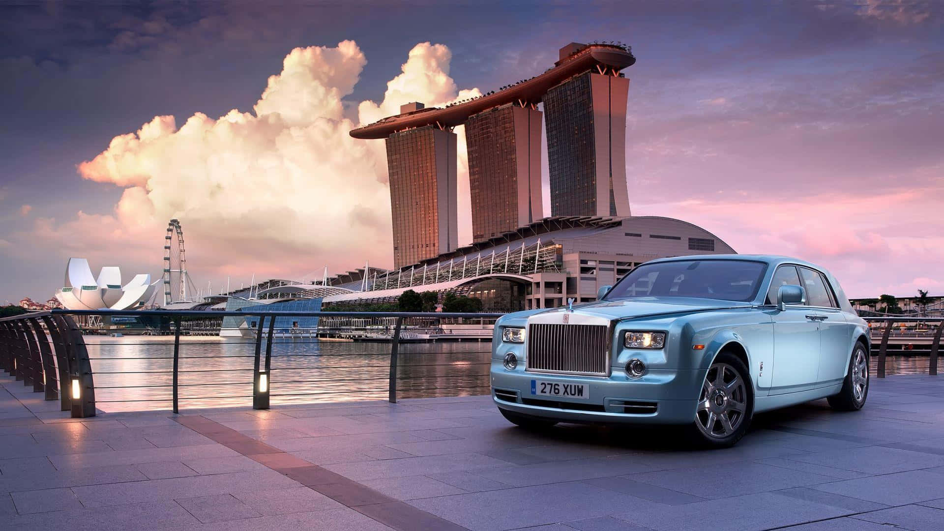 Luxury Rolls Royce on a scenic road