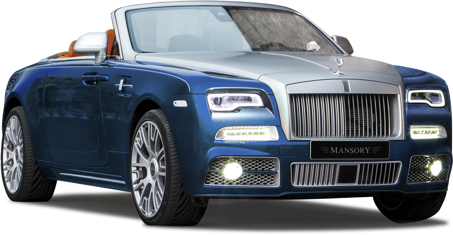 Rolls Royce Dawn Mansory Convertible Blue PNG