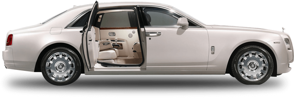 Rolls Royce Phantom Side Viewwith Open Door PNG