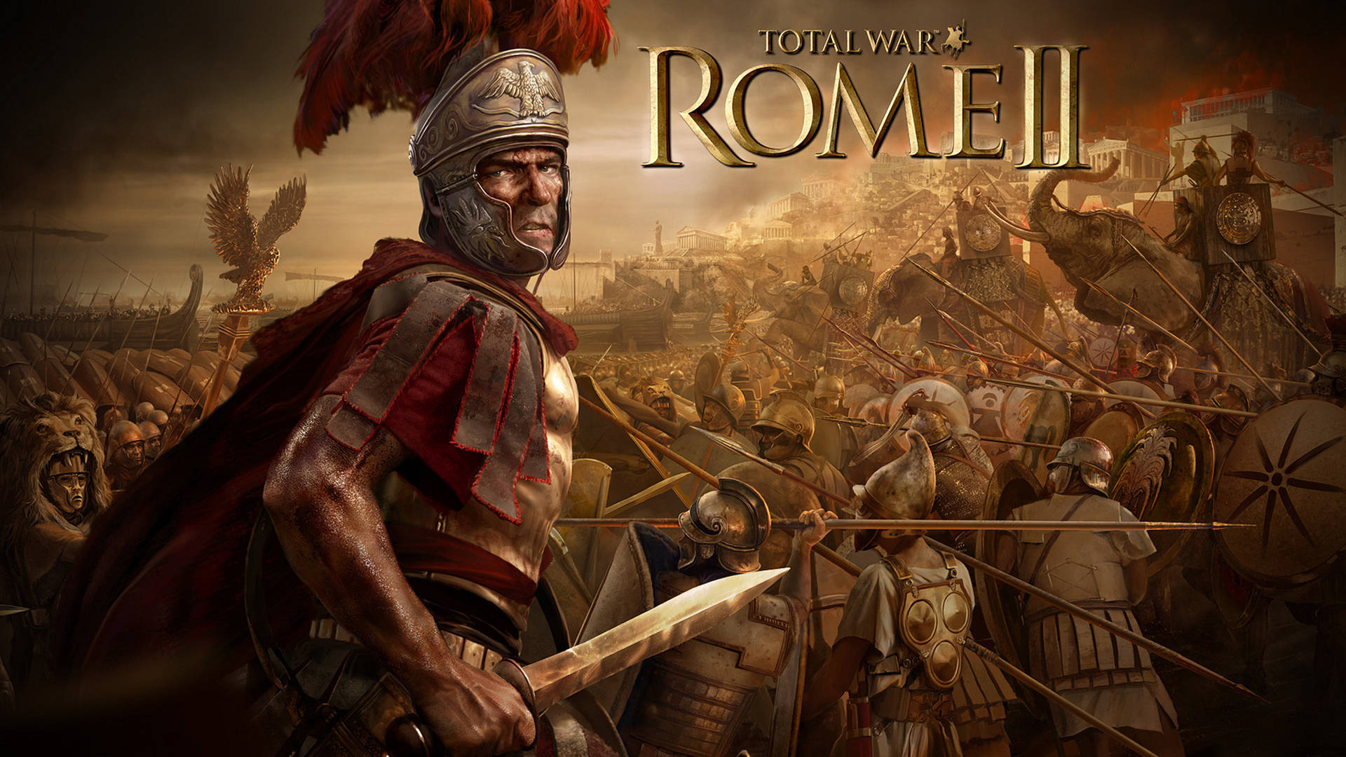 Rom 2 Total Krigsplakat Af Romersk Wallpaper