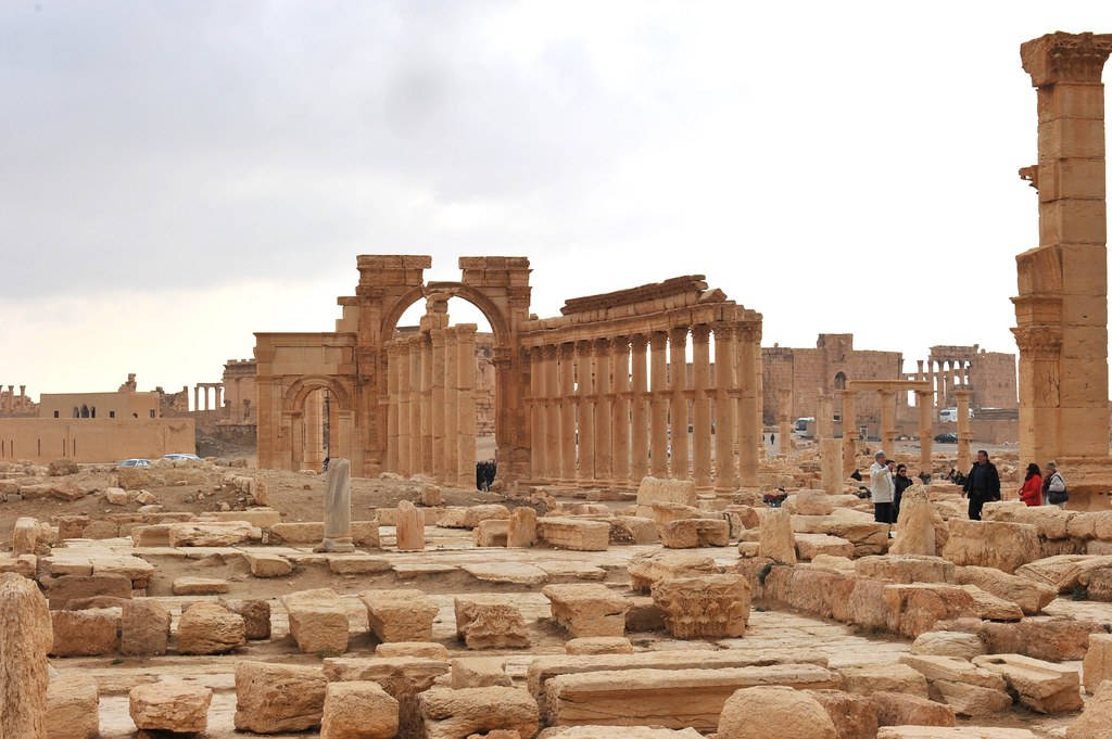 Anfiteatroromano, Palmira, Siria. Fondo de pantalla