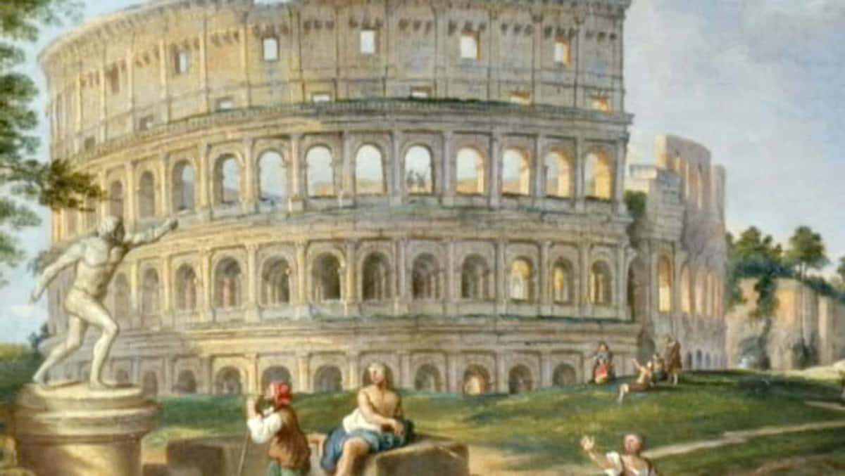 A Painting Of The Colossion In Rome