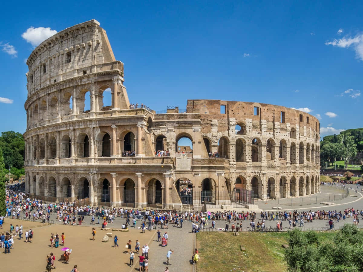 The iconic Roman Colosseum.