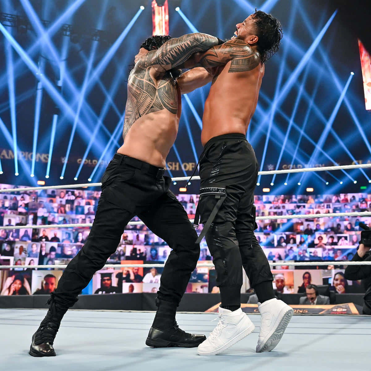 Download Confronting Moment - Jey Uso and Roman Reigns Split in WWE  Wallpaper | Wallpapers.com