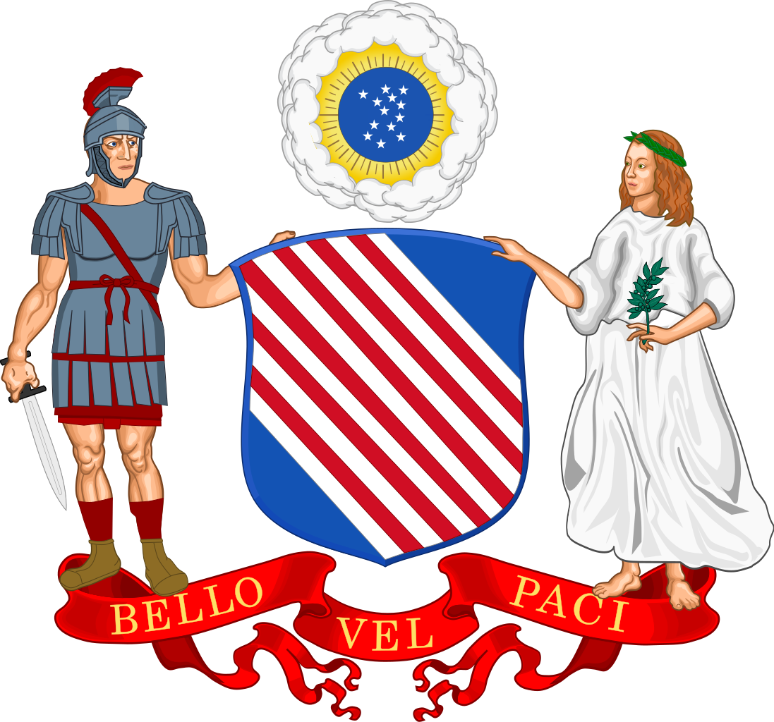 Roman Soldier And Peace Figure With Crest PNG