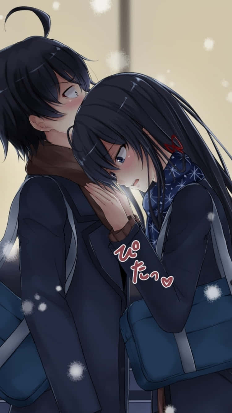 Romance Anime Hachiman And Hikiagaya Blushing Wallpaper