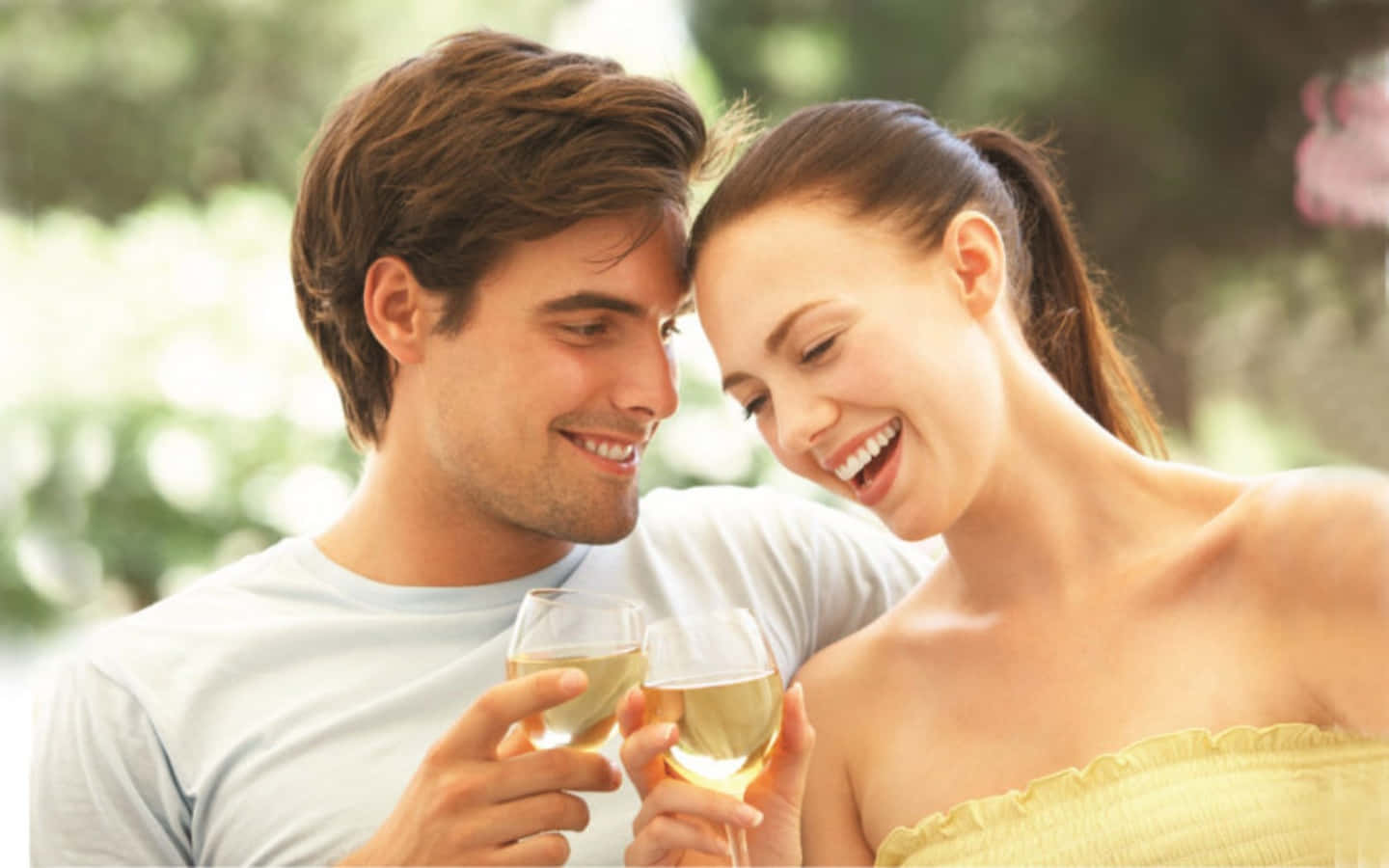 Couple Romance Champagne Toasting Picture