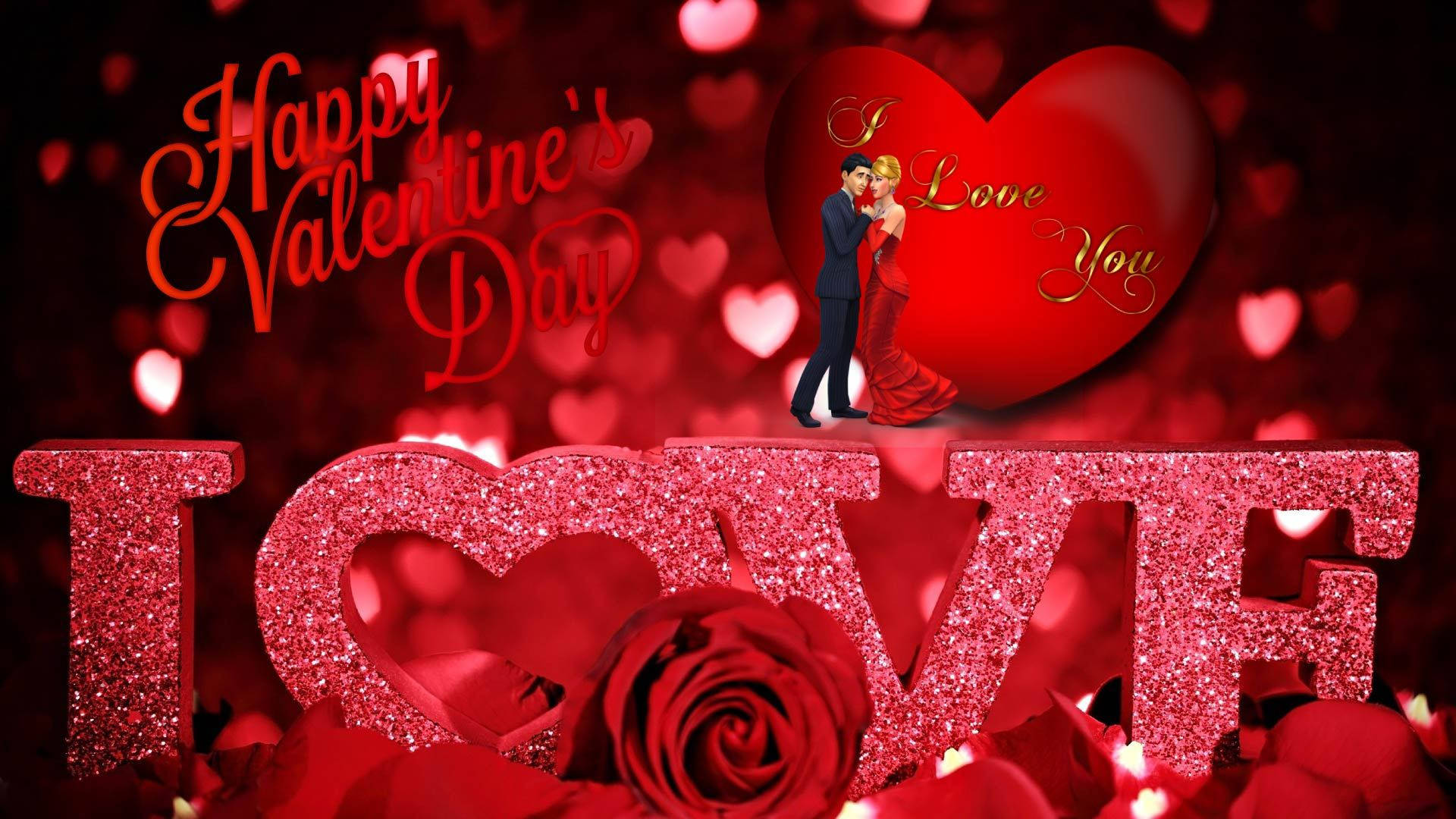 Romantic 3d Love Valentines Desktop Wallpaper