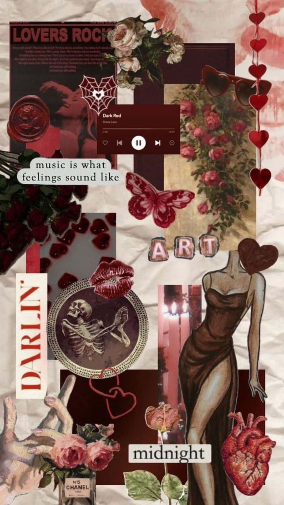 Romantic Aesthetic Collage Wallpaper