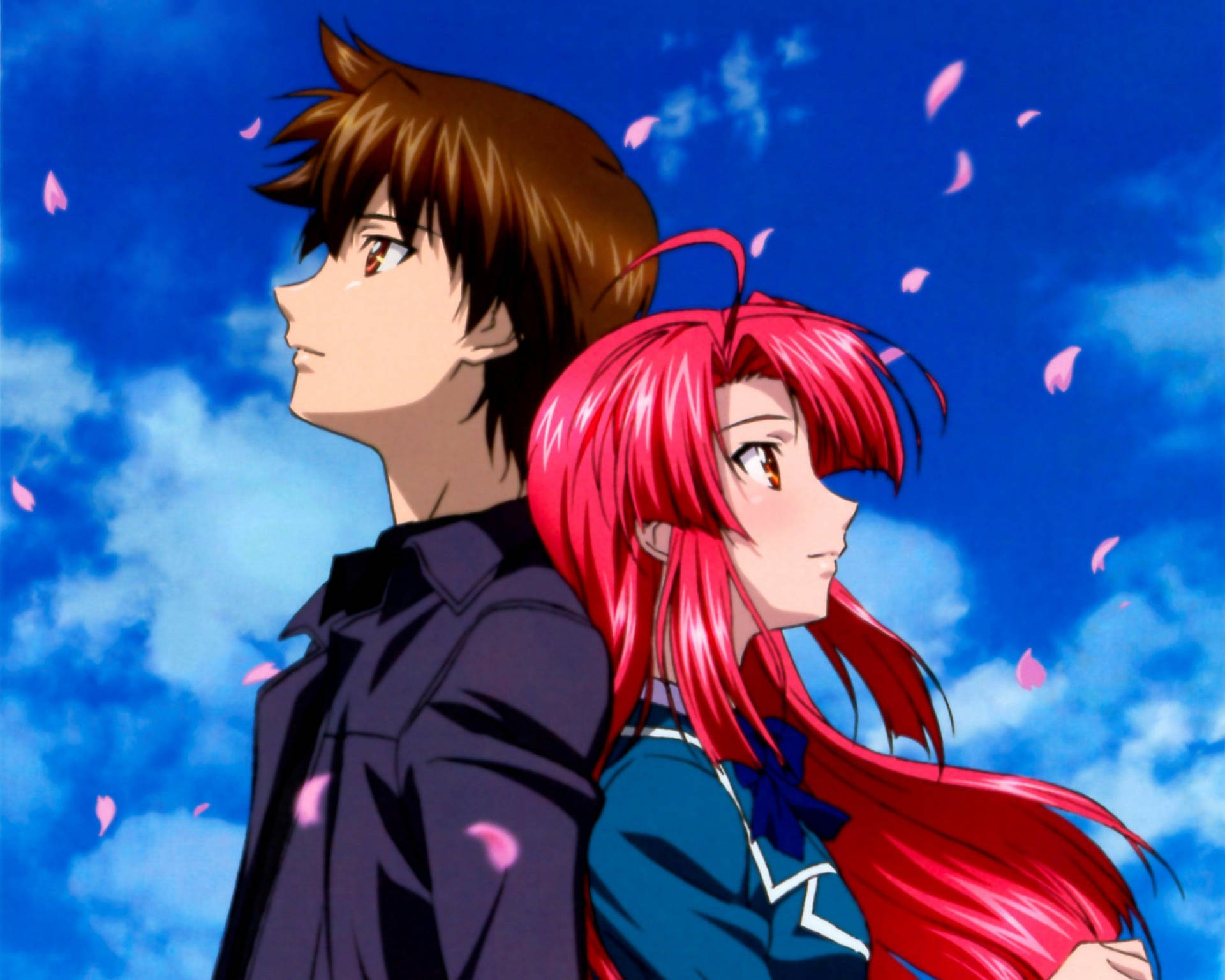 Coppie Anime Romantiche Kaze No Stigma Sfondo
