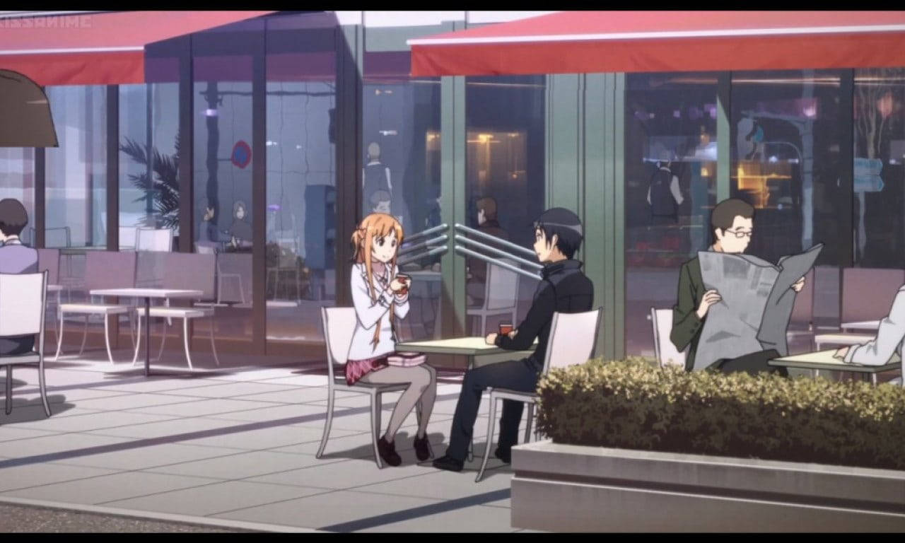 Romantic Anime Couples Kirito Asuna Date Wallpaper