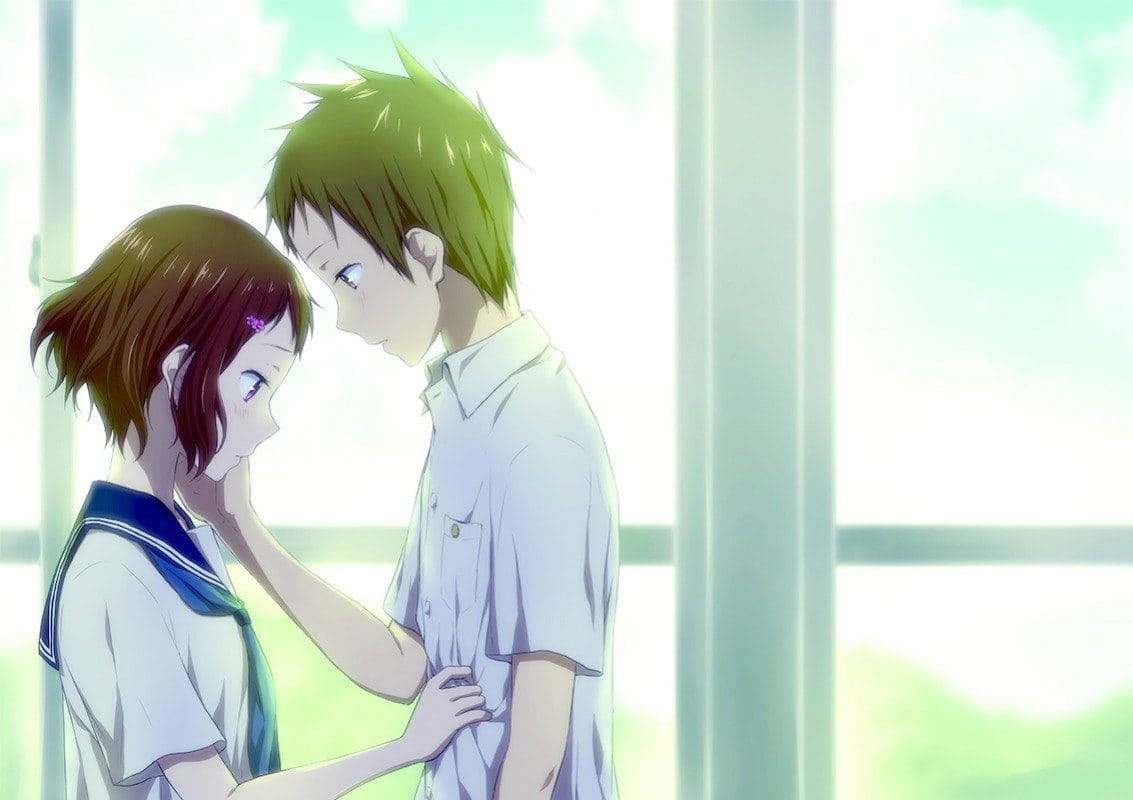 Romantiche Coppie Anime Mayaka Satoshi Sfondo