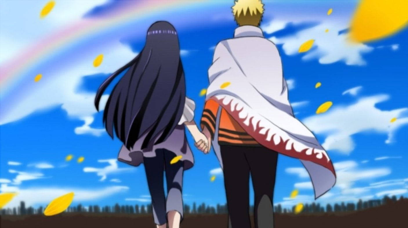 Romantiske animepar Naruto Hinata Wallpaper