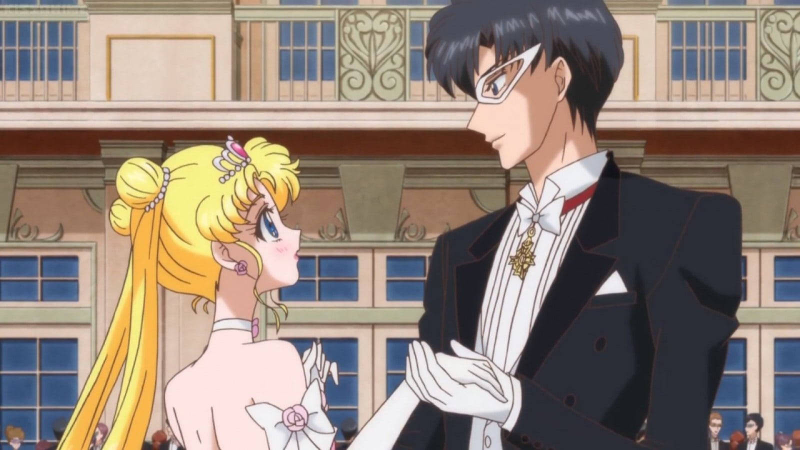 Romantiskaanimepar Sailor Moon-klänning. Wallpaper