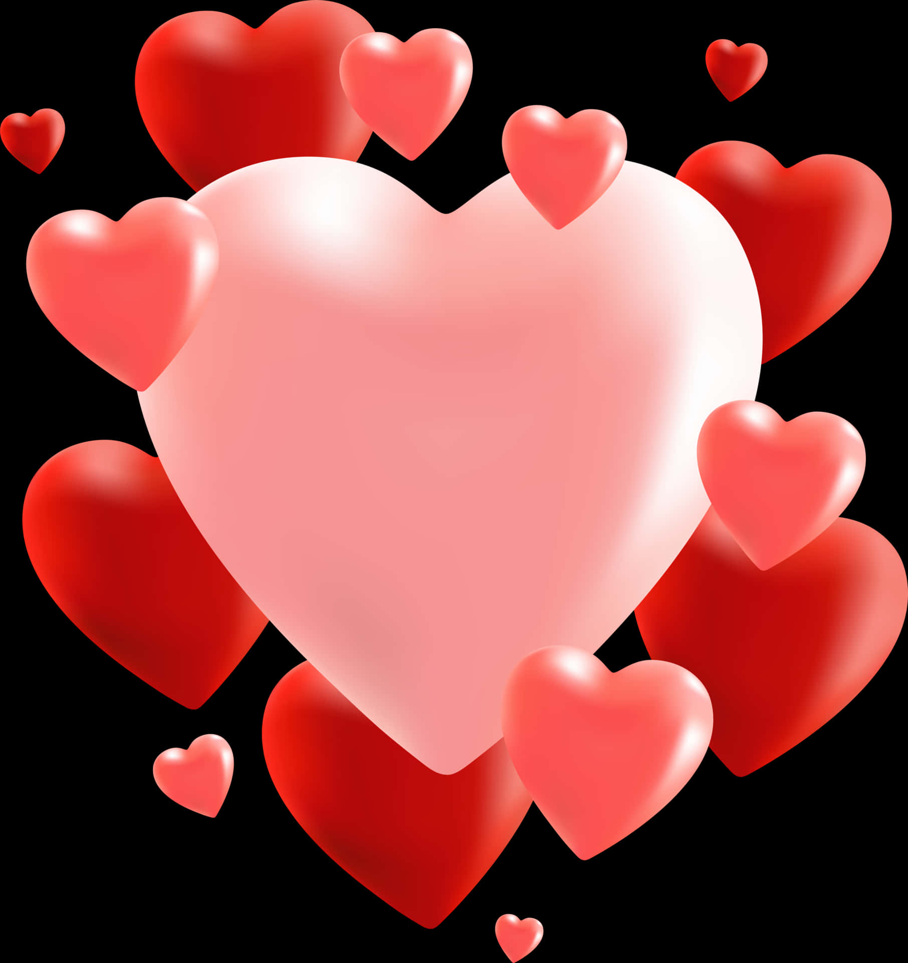 Love Hearts Romantic Background Vector Art Background