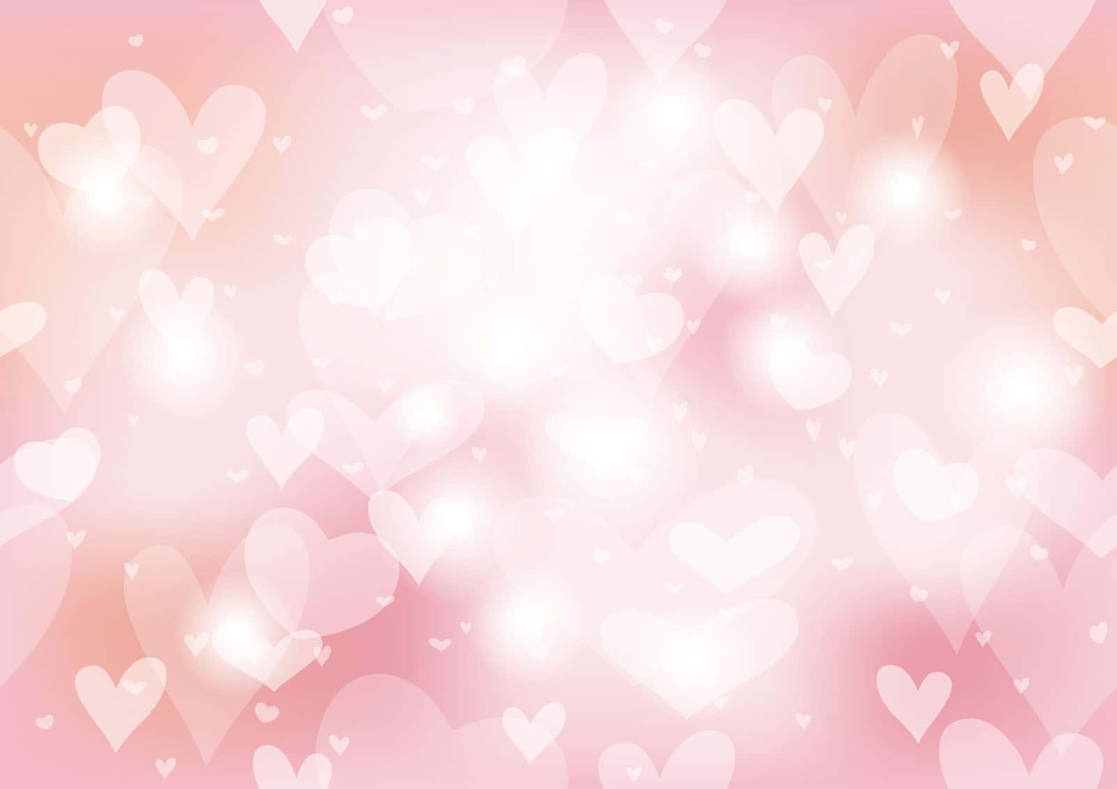Pink Heart Shapes Romantic Background Illustration