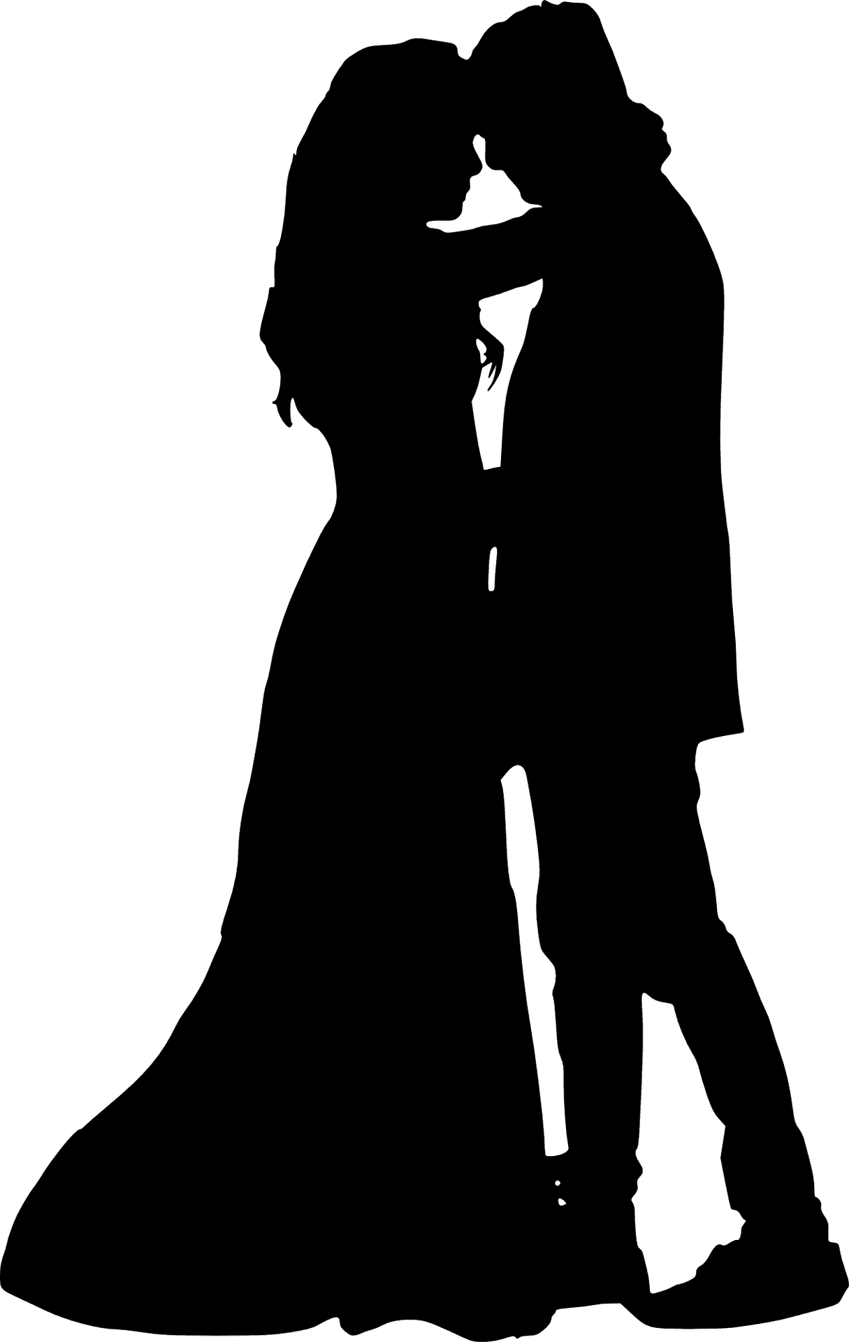 Romantic Couple Silhouette PNG