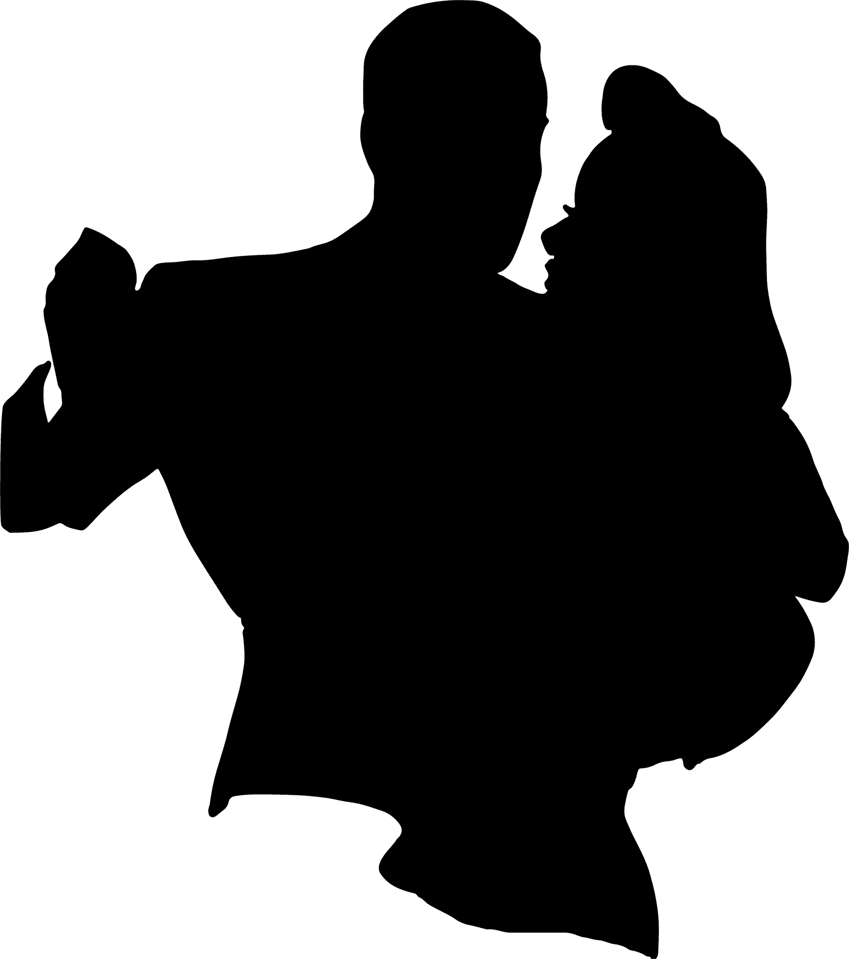 Romantic Couple Silhouette Dance PNG