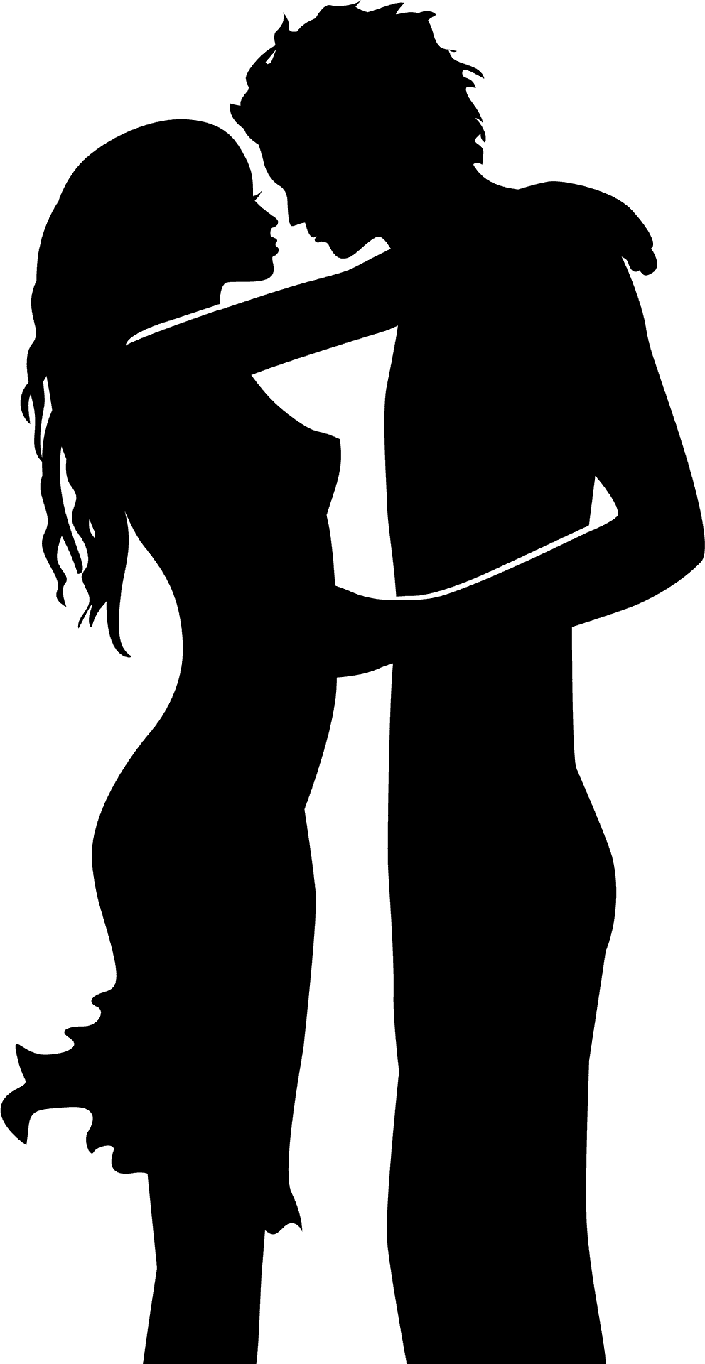 Romantic Couple Silhouette Dancing PNG