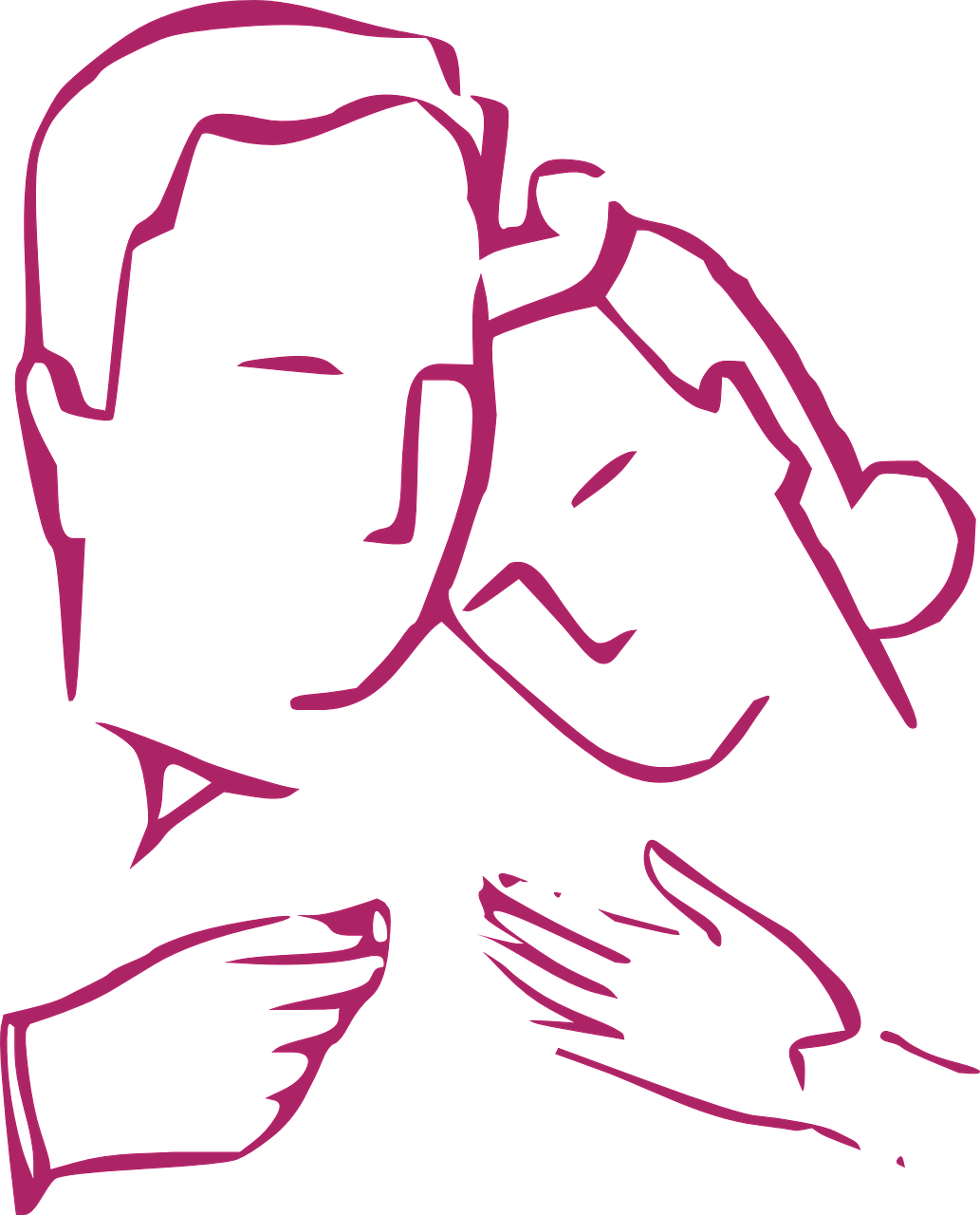 Romantic Couple Silhouette PNG