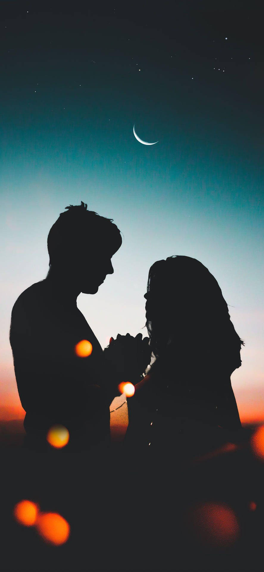 Download Romantic Couple Silhouette Love Iphone Wallpaper ...