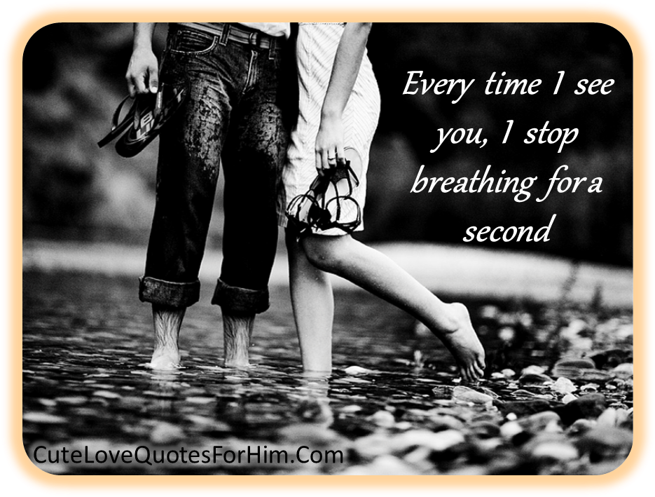 Romantic Couple Wading Water Quote PNG