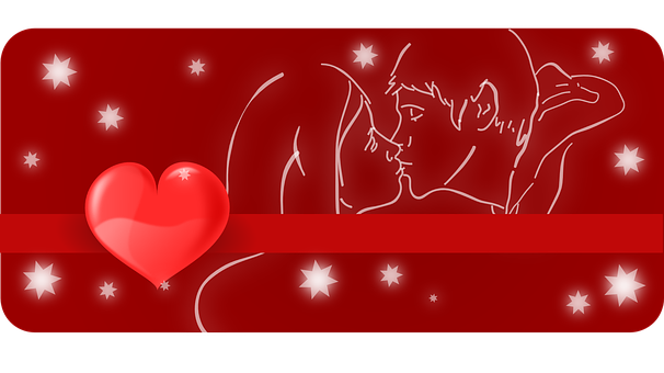Romantic Embrace Valentine Background PNG
