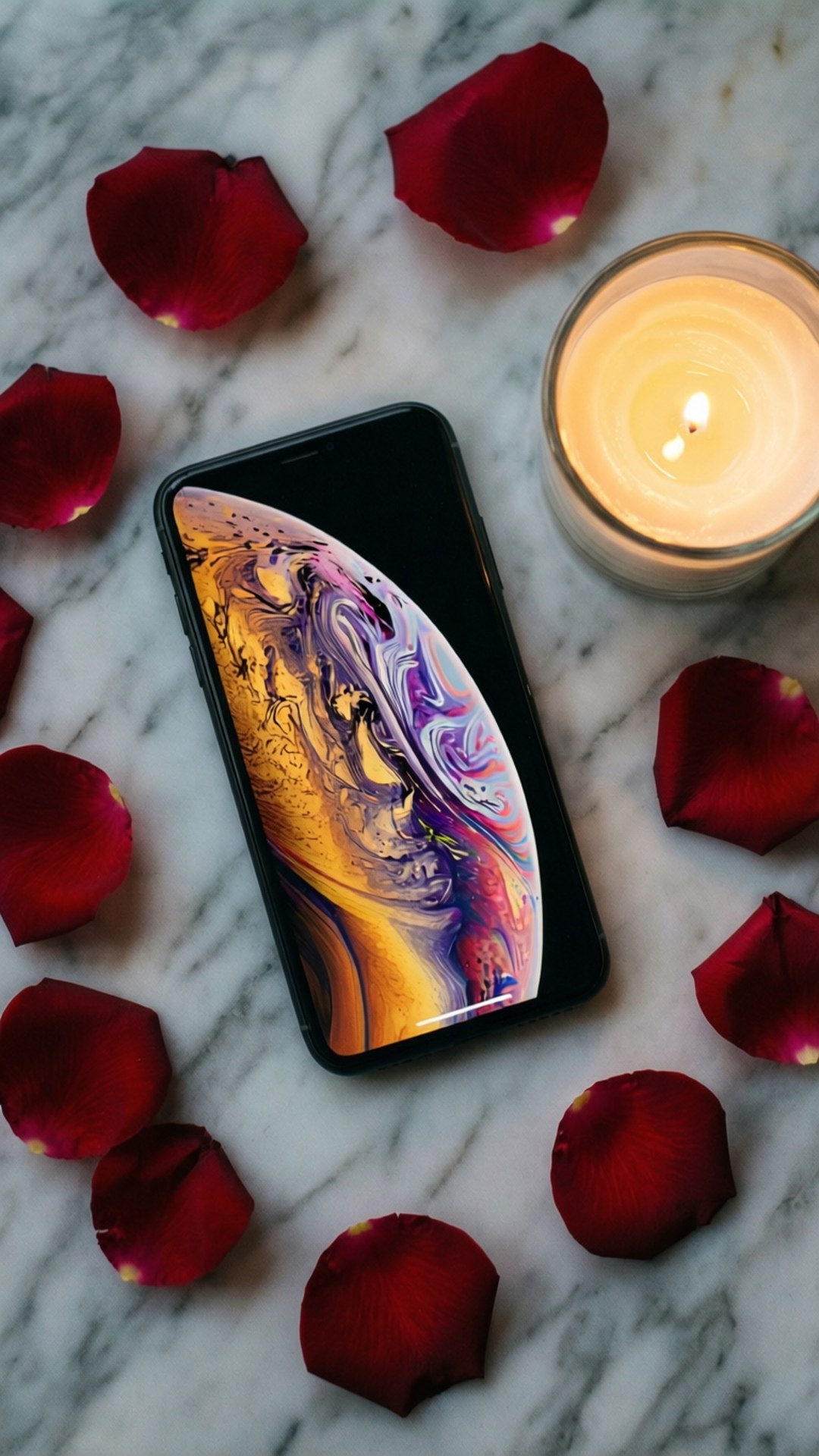 Sæt stemningen med iPhone Xs Dayz romantiske tapet.
