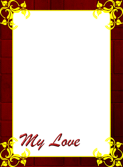 Romantic Frame My Love PNG