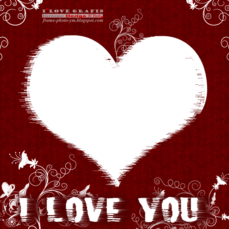 Romantic Heart Love Frame PNG
