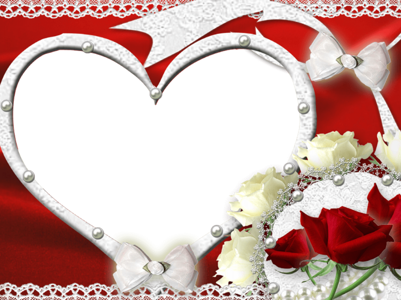 Romantic Heart Photo Frame PNG