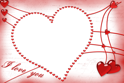 Romantic Heart Photo Frame PNG