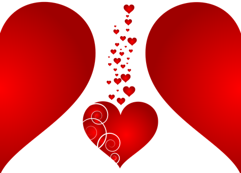 Romantic Hearts Abstract PNG