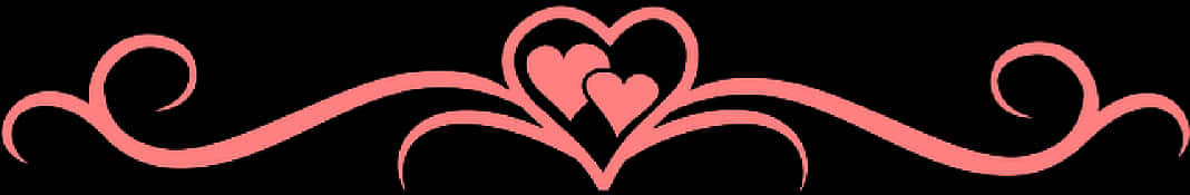 Romantic Hearts Divider PNG