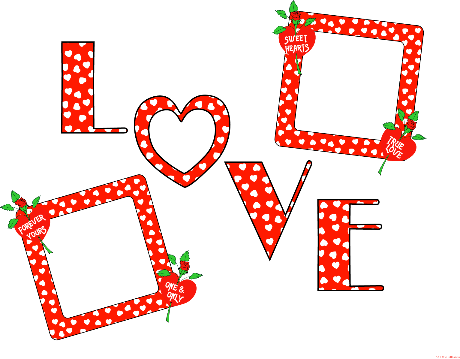 Romantic Love Frameswith Hearts PNG