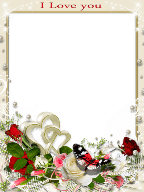 Romantic Love Photo Frame PNG