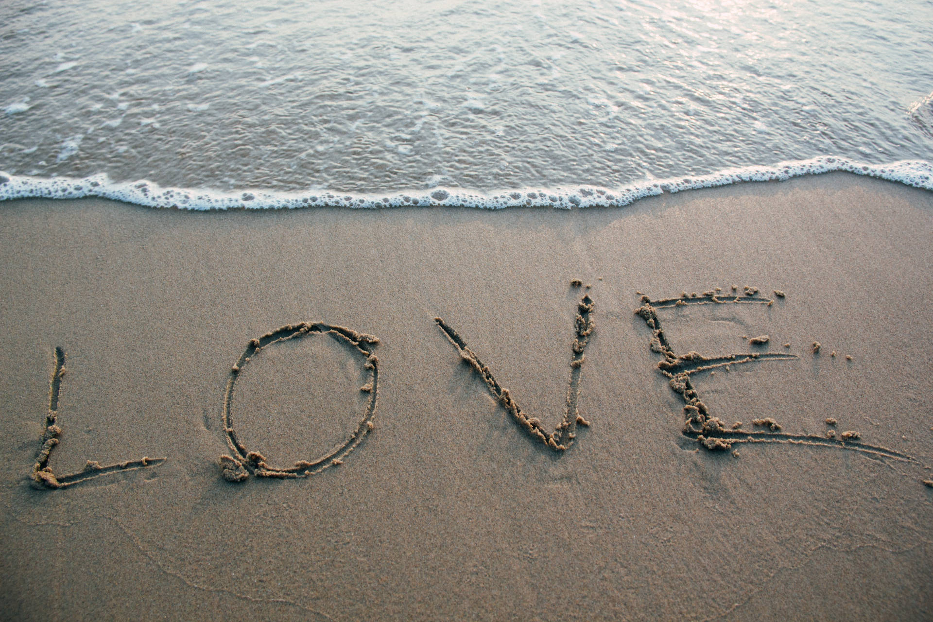 Romantic Love Sand Wallpaper